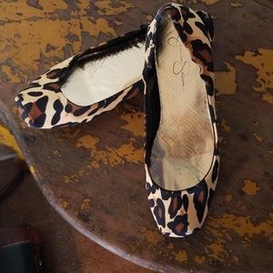 Jessica Simpson leopard print ballet flats